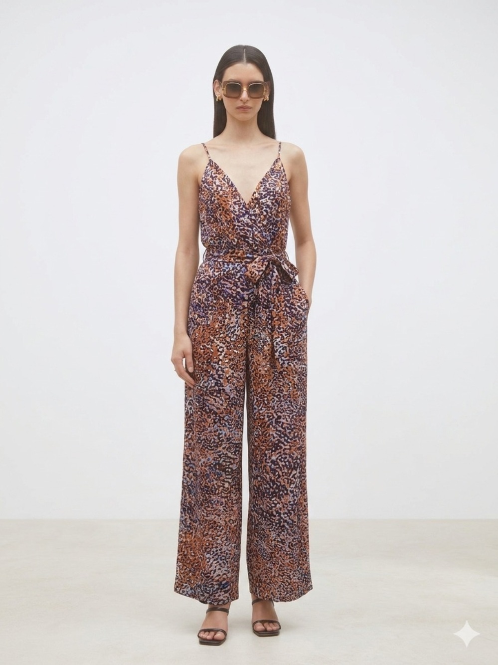 SUNCOO Paris Tania Animal Print Jumpsuit